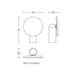 Vanity Mirror, Magnifying Mirror 5x, Countertop, Green, Geyser Collection