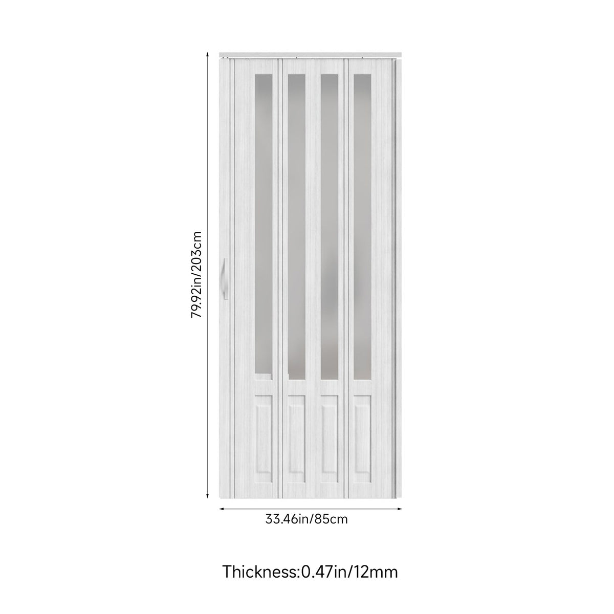 Breeins Magnetic Sliding Pvc Concertina Folding Door With Solid Bottom