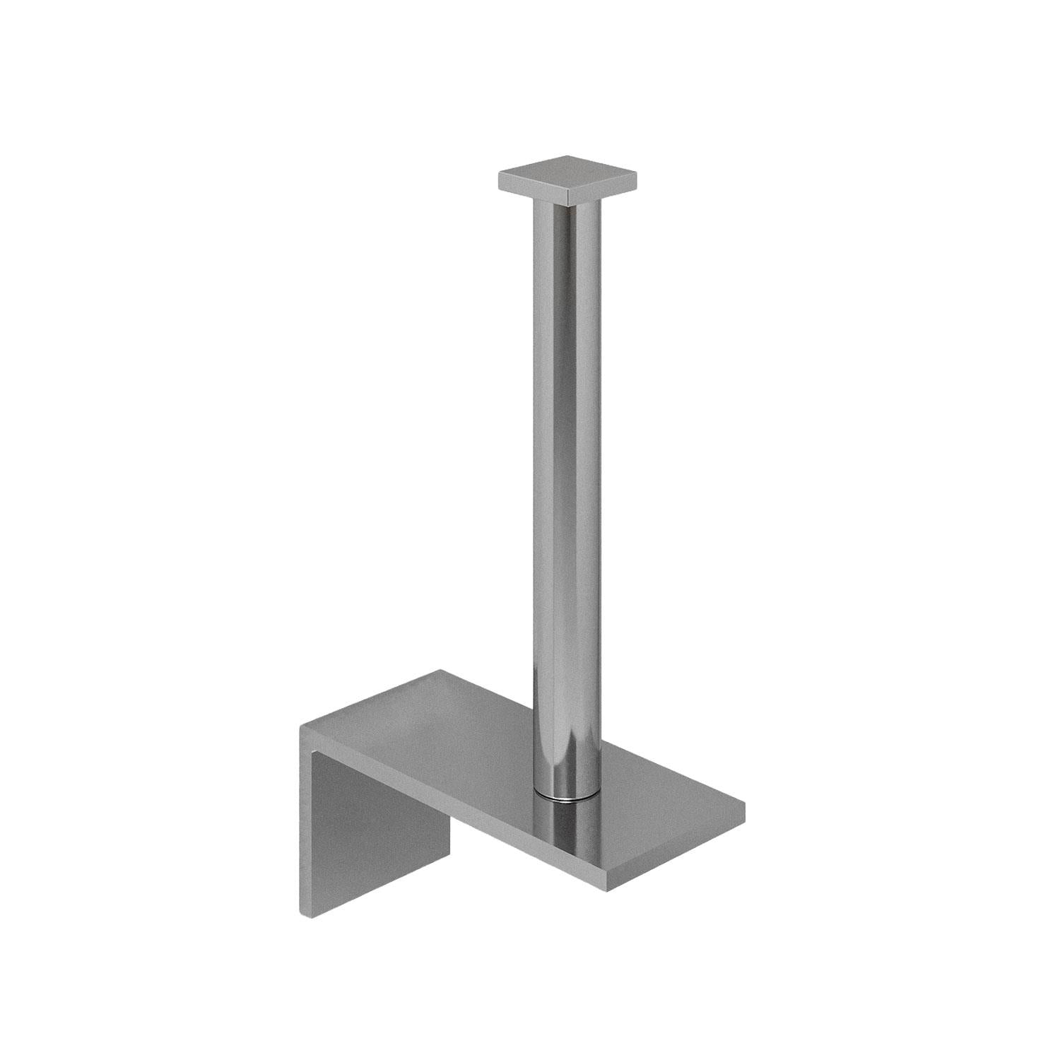 Toilet Roll Holder, Silver Gloss, Wall-mounted, 9 Cm. Collection Metric