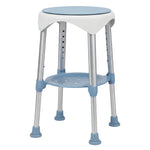 Shower Chair Swivel 6-level Adjustable Height Shower Bath Stool Seat | Blue