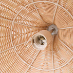 Natural Rattan Pendant Light – Three-colour Dimmable Beech Tone Lampshade For Modern And Nordic Home Décor