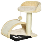 Cat Tree Kitten Scratching Scratcher Cosy Sisal Home Play Rest Activity | Beige