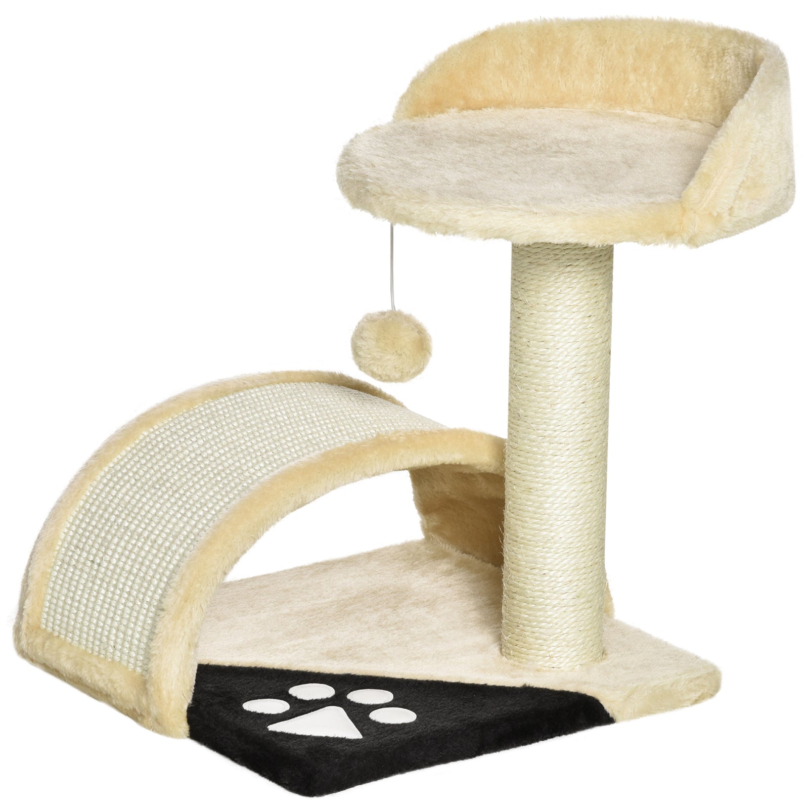 Cat Tree Kitten Scratching Scratcher Cosy Sisal Home Play Rest Activity | Beige