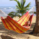 Barbados Papaya Double Cotton Traditional Garden Hammock With Bag