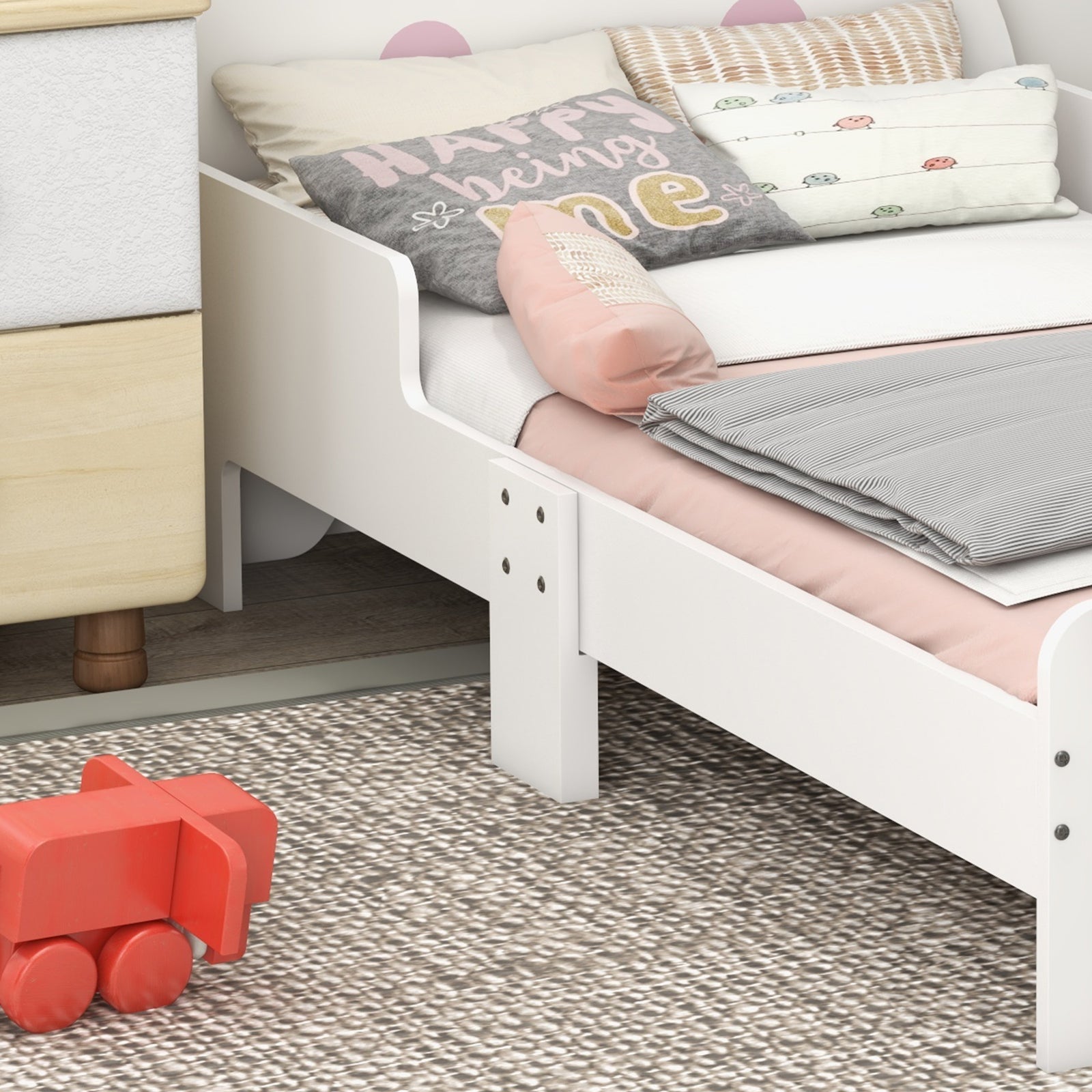 Rabbit Design Toddler Bed Frame, For Ages 3-6 Years, 143 X 74 X 75cm - White | White