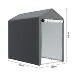 4x6ft Galvanized Tube Storage Shed