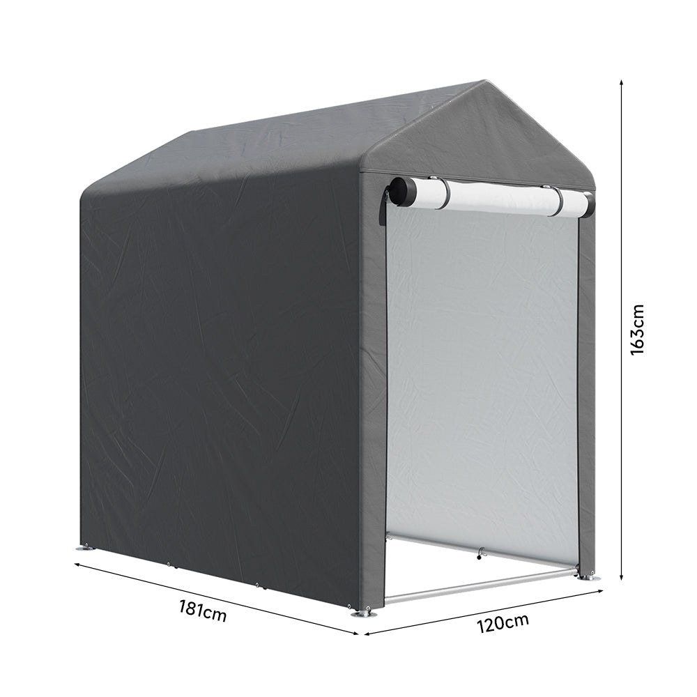 4x6ft Galvanized Tube Storage Shed