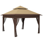 3 X 3(m) Pop Up Gazebo, Instant Shelter With Netting | Khaki