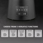 CASO Design Cappulatte Electric Milk Frother With 5 Functions, Hot Chocolate Maker With Glass Jug - 400ml Capacity