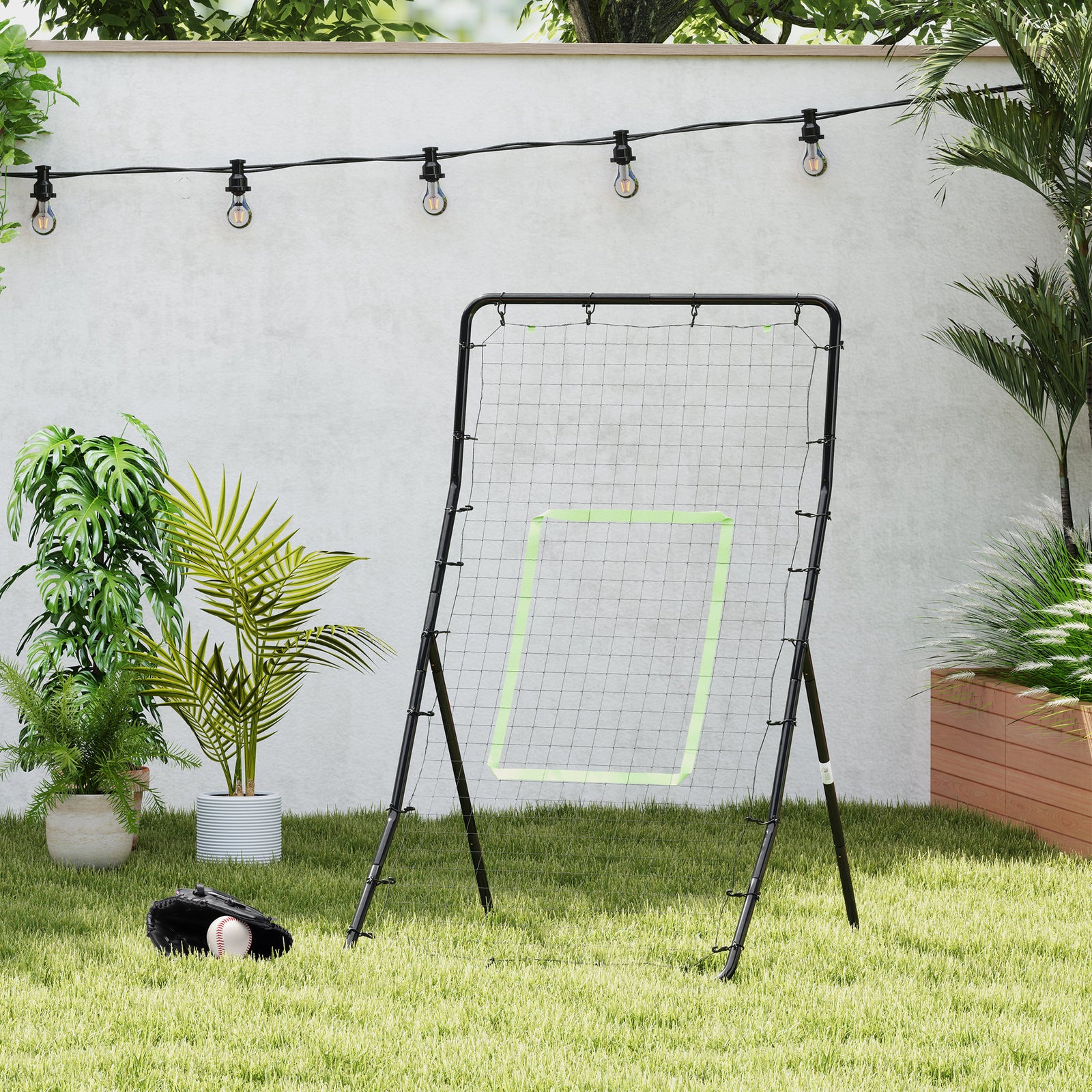 Rebounder Net Baseball Training Equipment Ball Goal Skills | Black