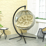 Hanging Egg Chair Outdoor Indoor Swing Chair, Folding Basket | Khaki