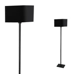 Napoli Floor Lamp Matt Black And Gold Hand Made High Quality Metal And Fabric Construction