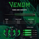 Venom Darts - Steel Tip - 90% | 25g | Green