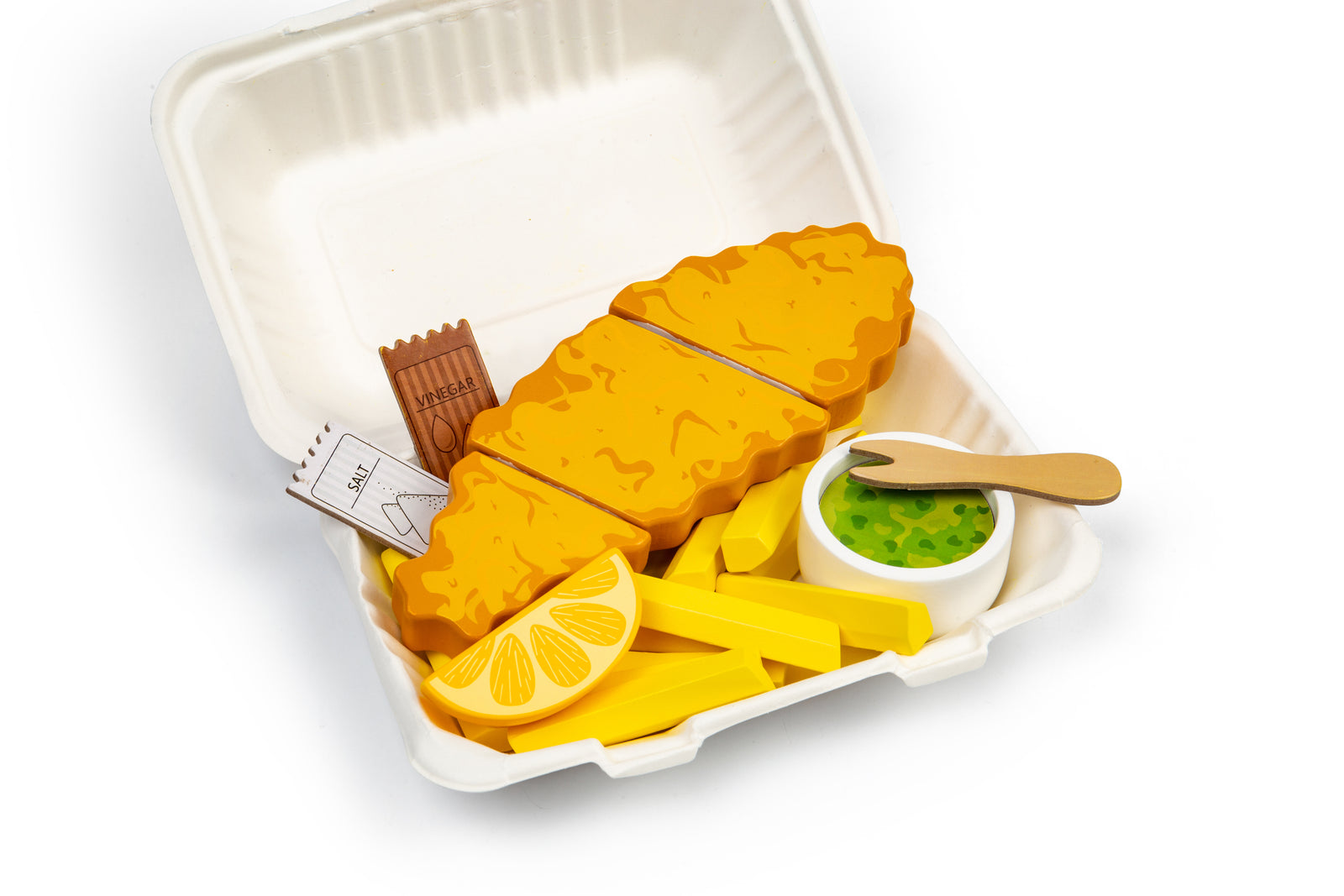 Fish & Chips - 26pc Wooden Food Set