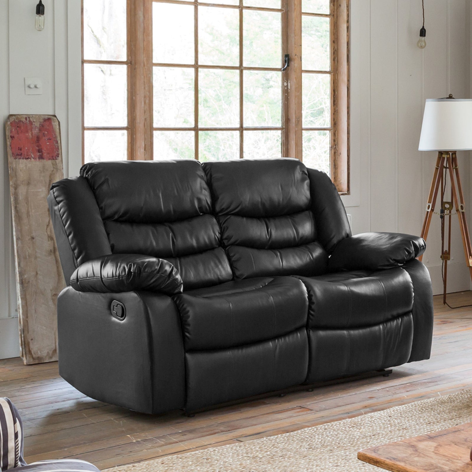 Brooklyn 2 Seat Recliner Sofa | 2 | Black
