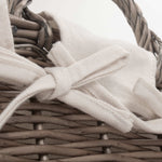 Wicker Antique Wash Rectangular Tapered Linen Bin