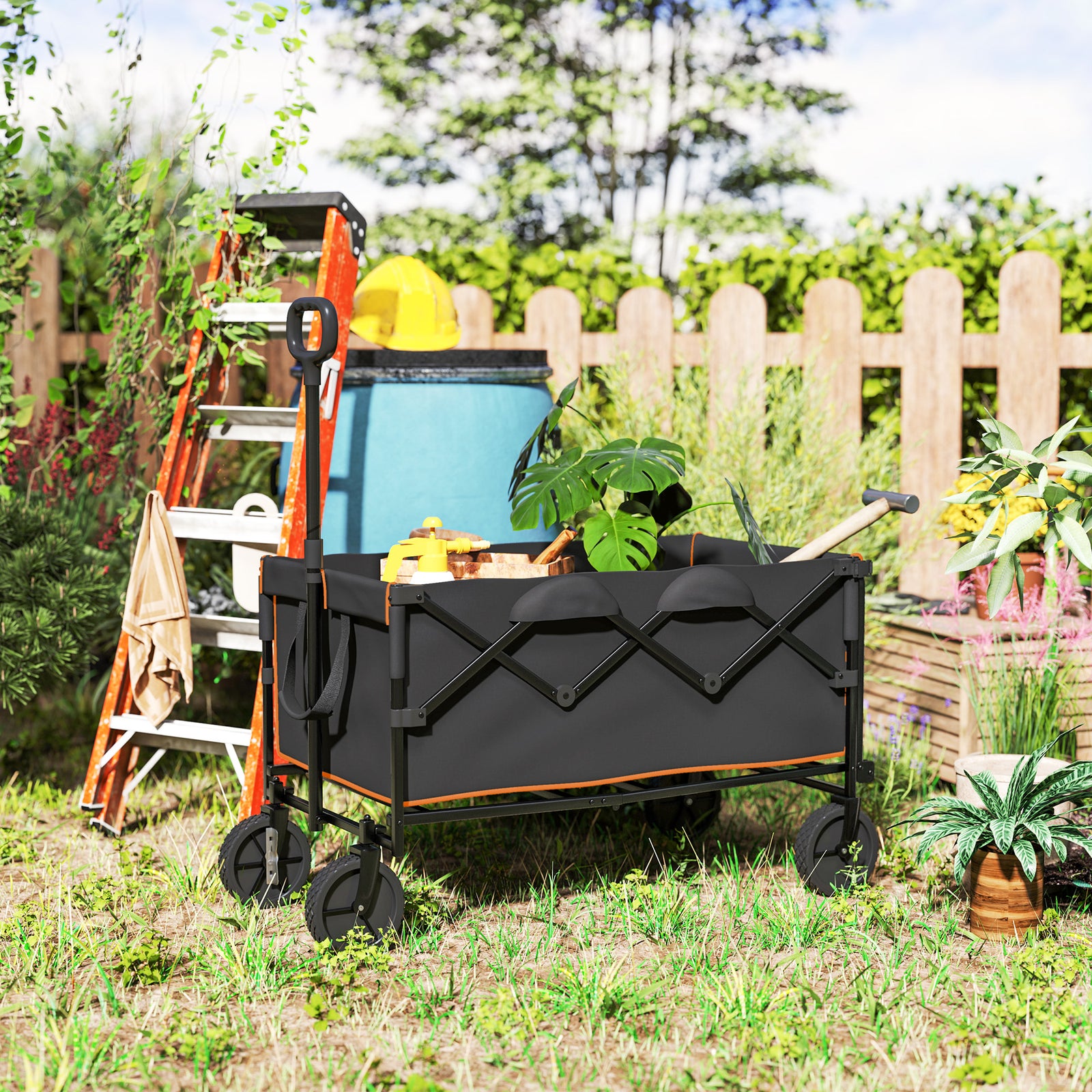 160l Festival Trolley, Heavy Duty With Tailgate | Black