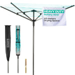 4-arm Rotary Clothes Airer - Charcoal