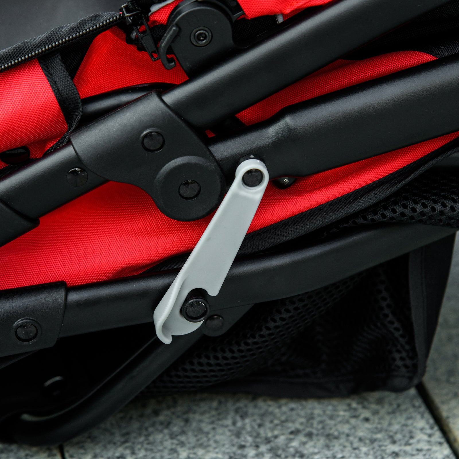 3 Wheel Pet Stroller, For Medium Small Dogs, Foldable Cat Pram | Red