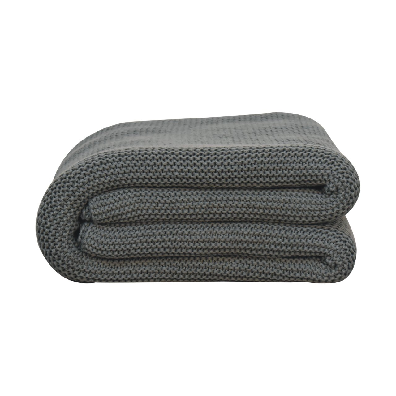 Double Knitted Throw | Olive Green