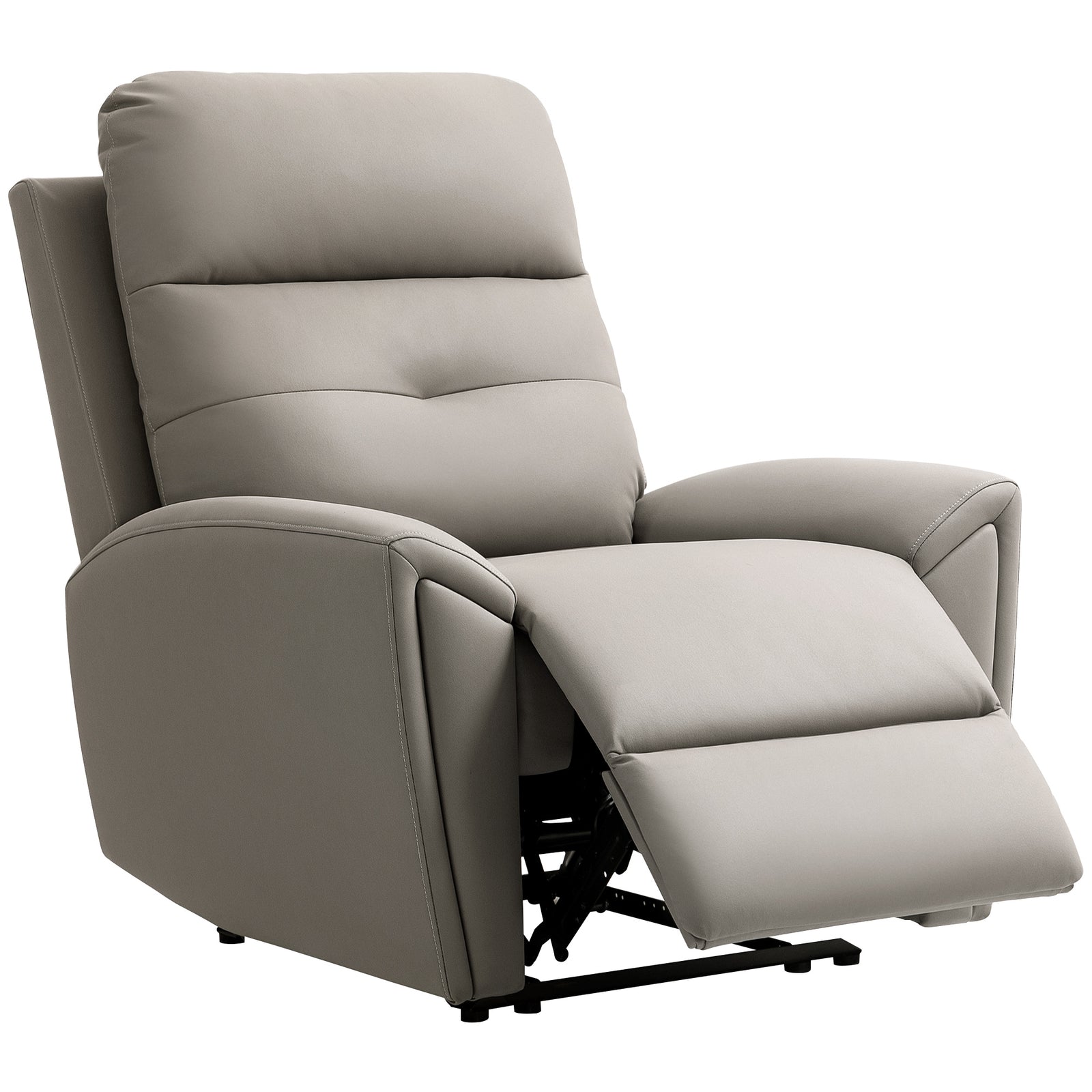 Recliner Armchair, Manual Reclining Chair For Living Room, Grey