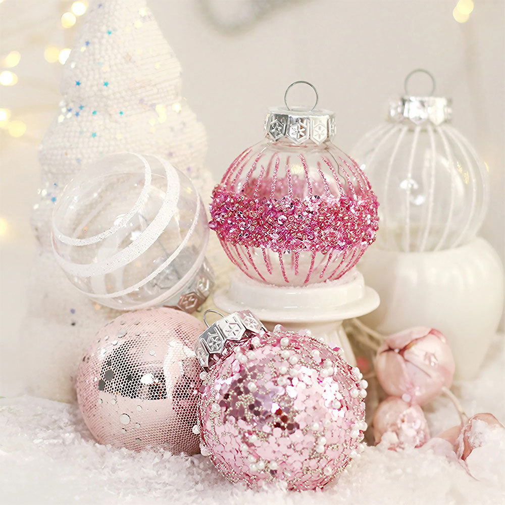 25pcs Christmas Ball Ornament Set | Pink