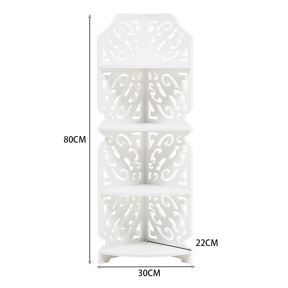 4-tier White Corner Plant Display Stand