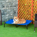 Pawhut Elevated Pet Bed With Metal Frame And Oxford Fabric With Dogs And Cats L