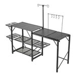 Portable Folding Camping Table, Extendable Aluminium Outdoor Table For Camping, Picnic