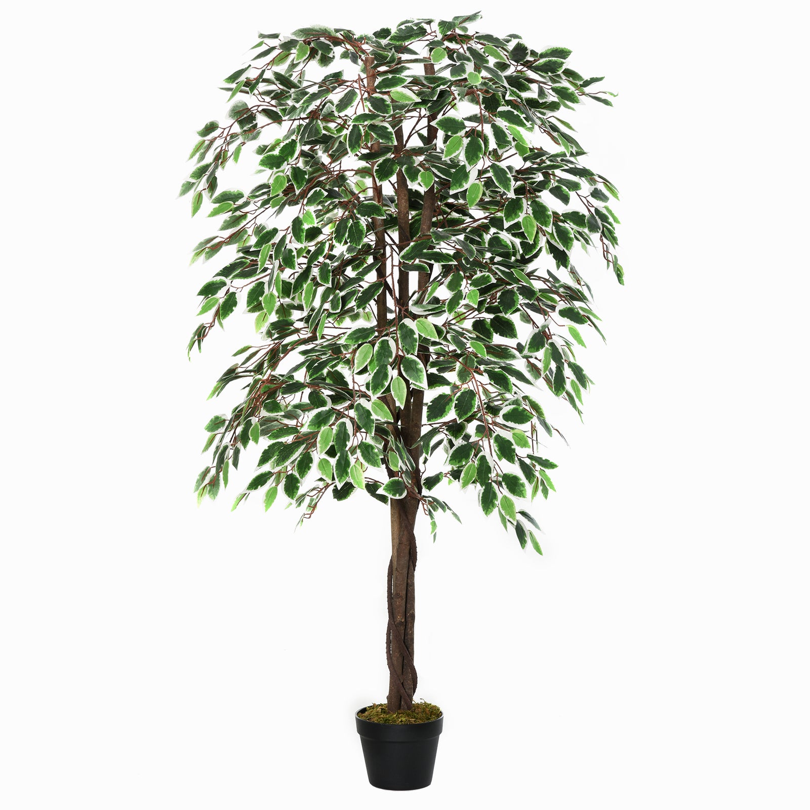 160cm Artificial Ficus Tree Fake Plant In Pot Indoor Outdoor