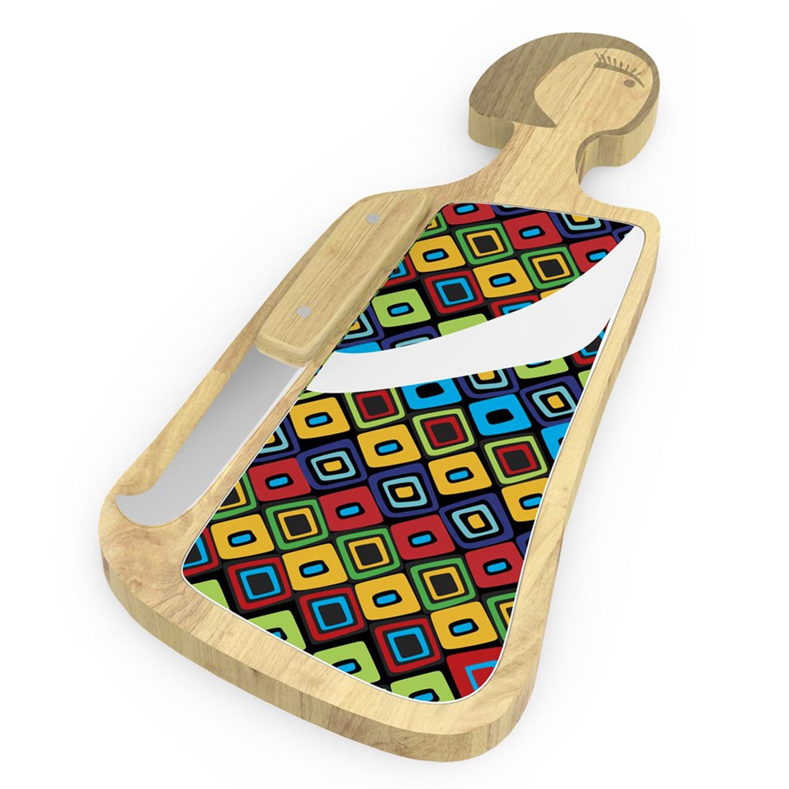 Miss Smarty Pants Serving Board Set With Knife | One Size | Mixed
