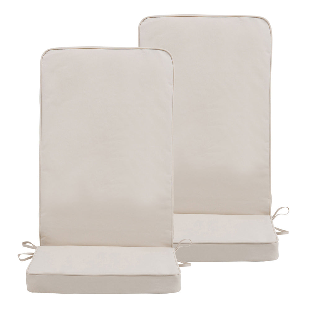 Navy Blue Seat Cushion Pad Set Of 2 | Beige