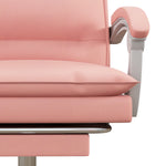 Faux Leather Massage Office Chair Heat | Pink