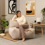 Tetra Cord Recliner Sofa Section | Beige