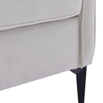 Contemporary Off-white Linen Armchair – Stylish Upholstered Single Sofa For Living Room