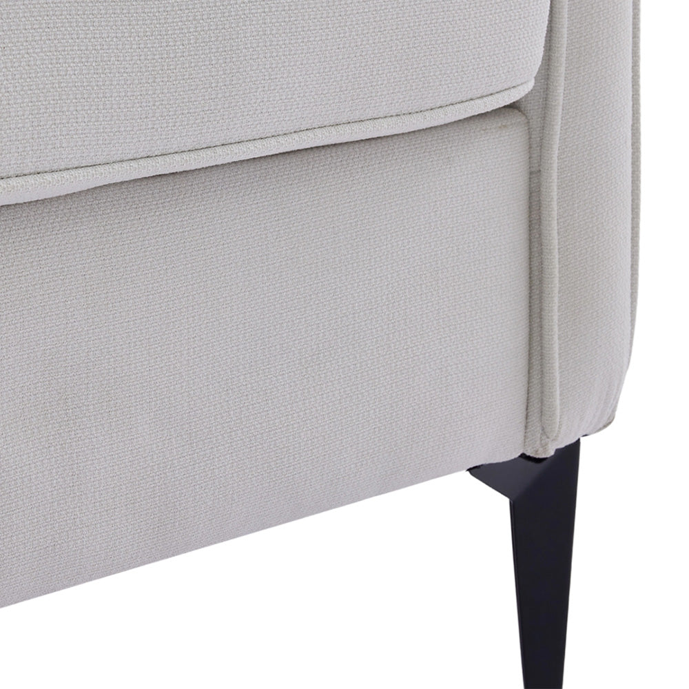 Contemporary Off-white Linen Armchair – Stylish Upholstered Single Sofa For Living Room