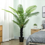 Artificial Areca Palm Tree With Pe Leaves And Flocked Soil | 175cm | Green
