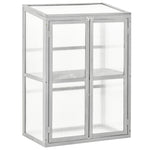 Wooden Cold Frame Greenhouse 76x47x110cm Grey