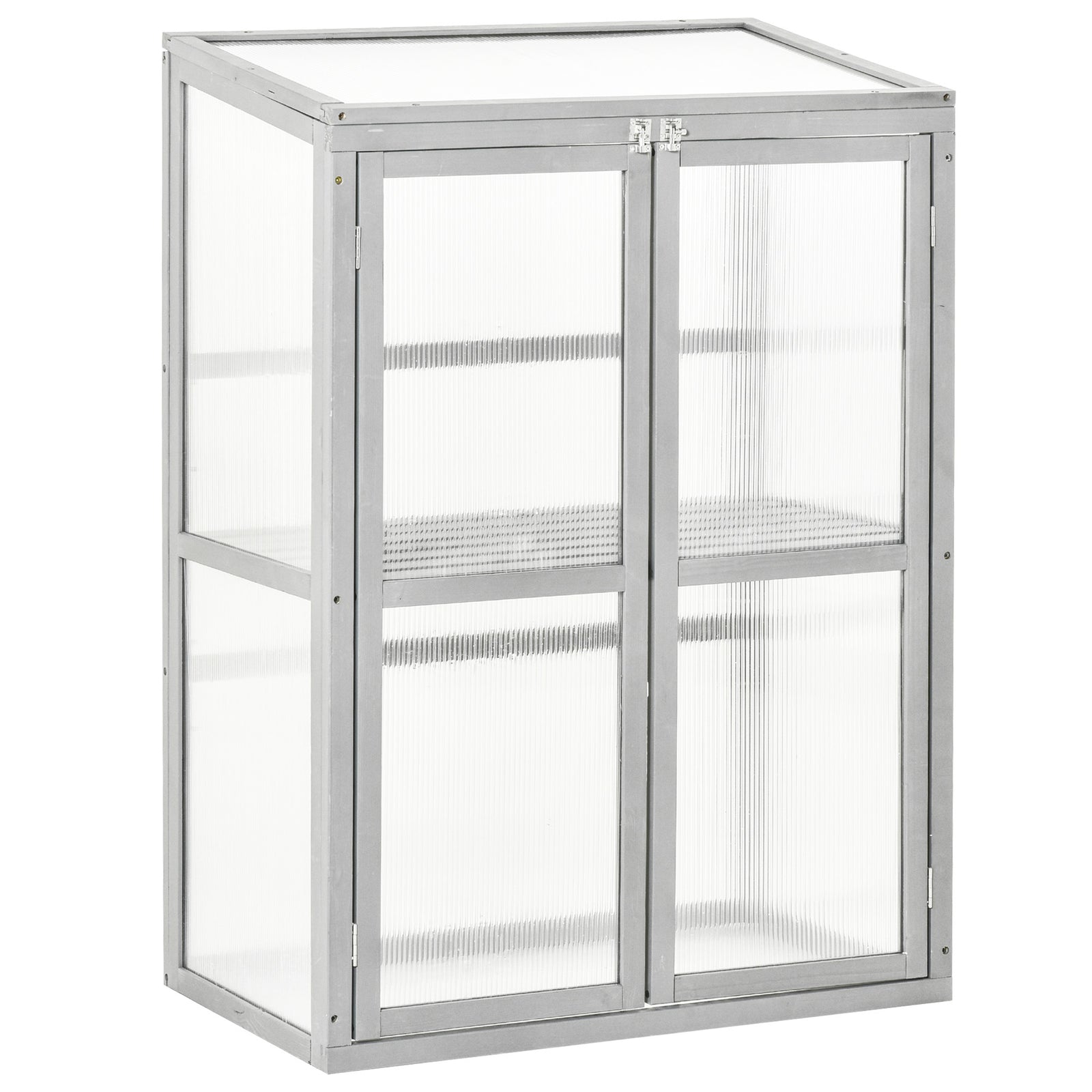 Wooden Cold Frame Greenhouse 76x47x110cm Grey