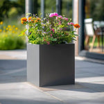 Zinc Galvanised Square Planter | 40cm x 40cm x 40cm | Grey