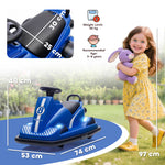 Electric Kids Bumper Car With 360 Degree Rotation Spin | Blue