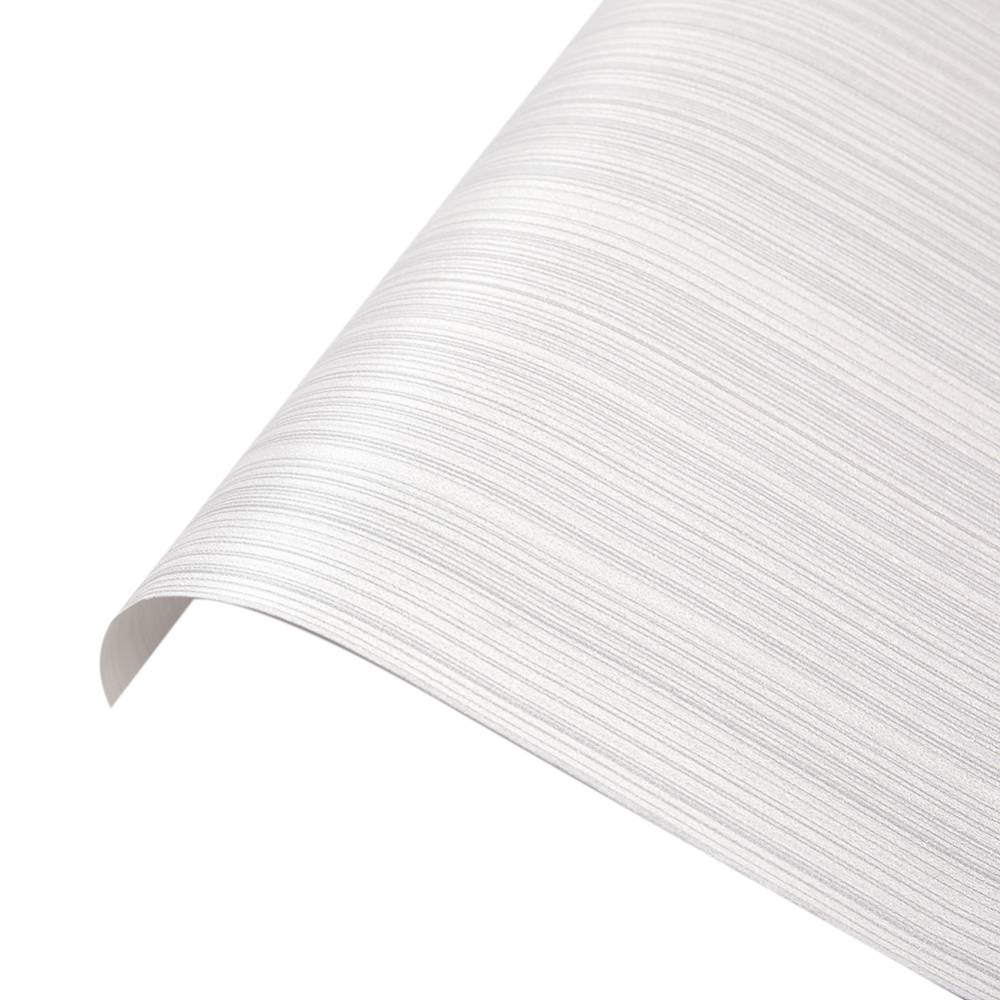 Modern Grey Striped Emboss Non-woven Wallpaper