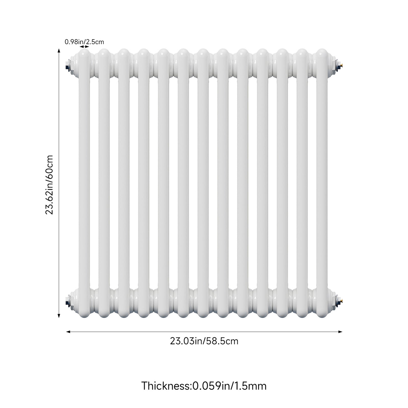 3637 Btu Horizontal 3 Column Radiator