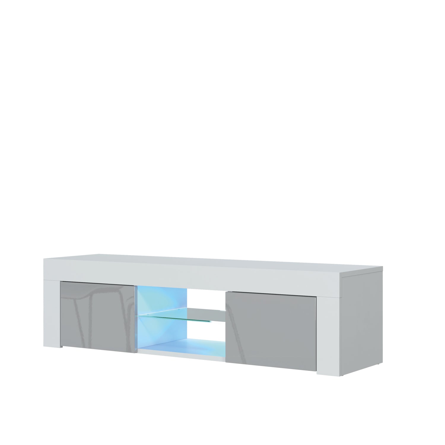 Loom Tv Unit 130cm With Led Lights | Grey