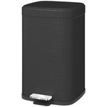 12/20l Kitchen Pedal Bin Metal Rubbish Bin Soft-close Lid | Large | Black