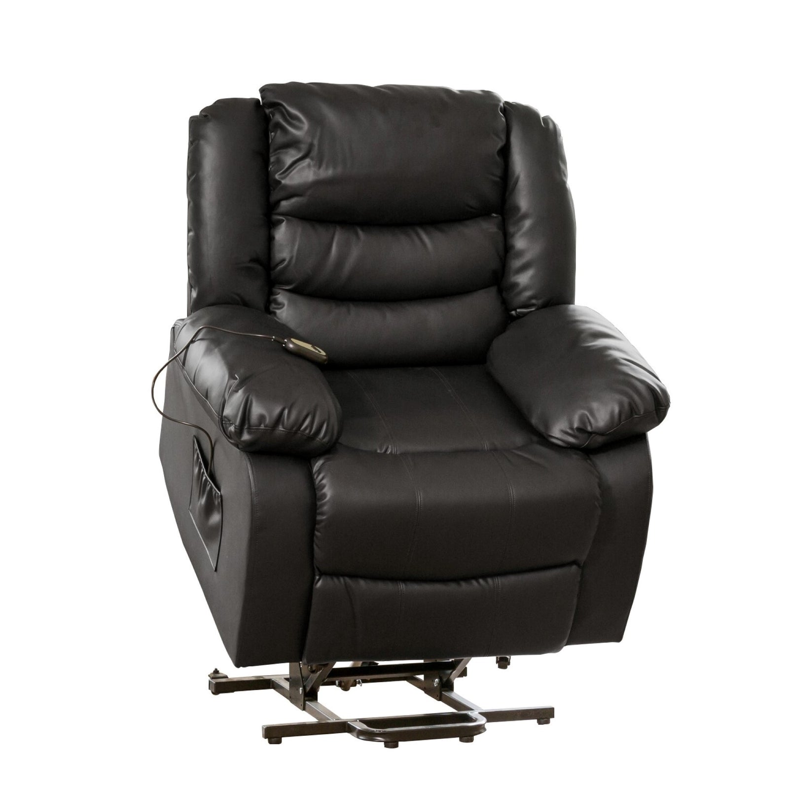 Brooklyn Electric Riser Recliner With Massage And Heat | Black