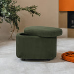 Breeins Modern Corduroy Storage Ottoman With Plastic Legs