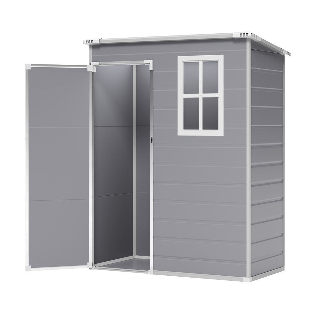 5x3ft Heavy Duty Outdoor Plastic Storage Shed  Waterproof Lockable