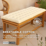 Outdoor Bench Cushion For 2 & 3 Seater Garden Seat Pad For Furniture, Kitchen, Dining & Indoor Use | 3 | Cream