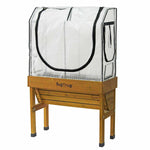 Small Wall Hugger Greenhouse Frame & Multi-cover Set | White